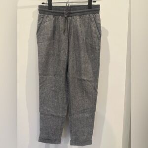 Athleta linen jogger pants Heather grey